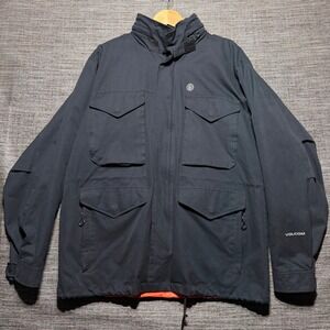 Volcom Jacket Men M Black Orlander TDS Infinit System Water Resistant A1731902